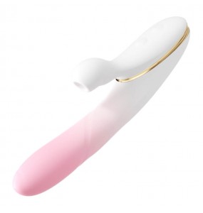 Ankni - LOVE JOY Thrust Suction Vibrator (Chargeable - White)